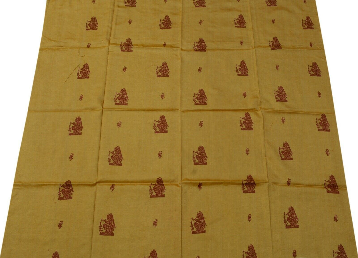 Vintage Saree Remnant Scrap Multi Purpose Craft Woven Baluchari Fabric
