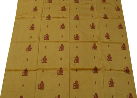 Vintage Saree Remnant Scrap Multi Purpose Craft Woven Baluchari Fabric