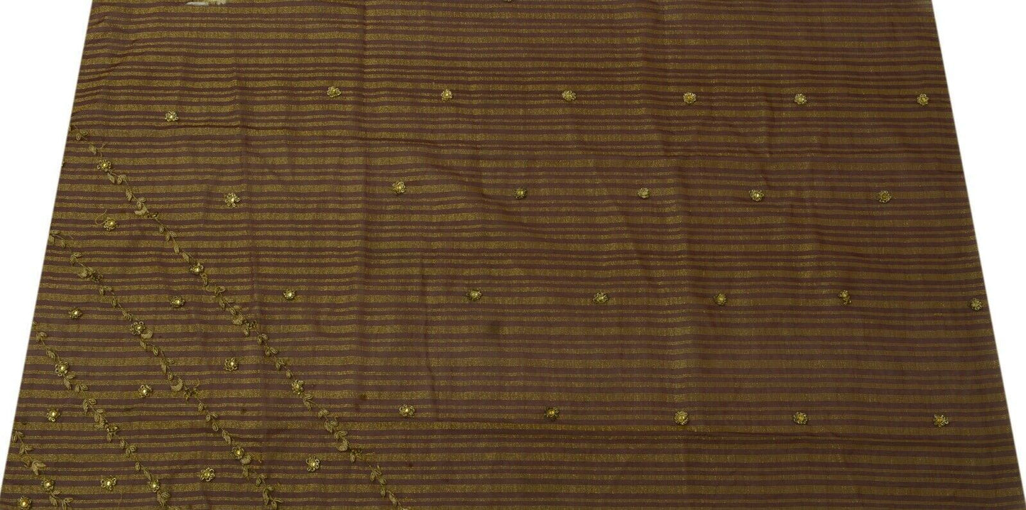 Vintage Saree Remnant Scrap Multi Purpose Craft Zari Woven Embroidered Fabric