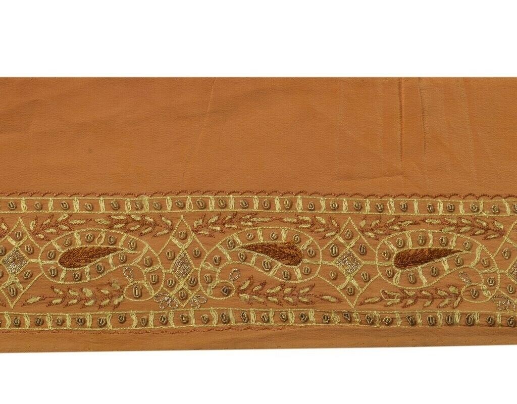 Vintage Sari Border Indian Craft Sewing Trim Hand Beaded Embroidered Ribbon Lace
