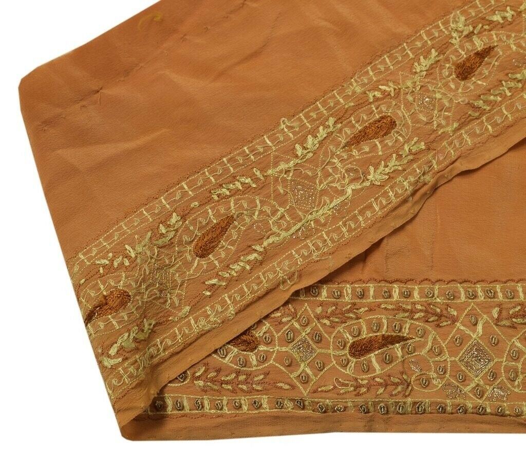 Vintage Sari Border Indian Craft Sewing Trim Hand Beaded Embroidered Ribbon Lace