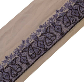 Vintage Sari Border Indian Craft Sewing Trim Hand Beaded Embroidered Ribbon Lace