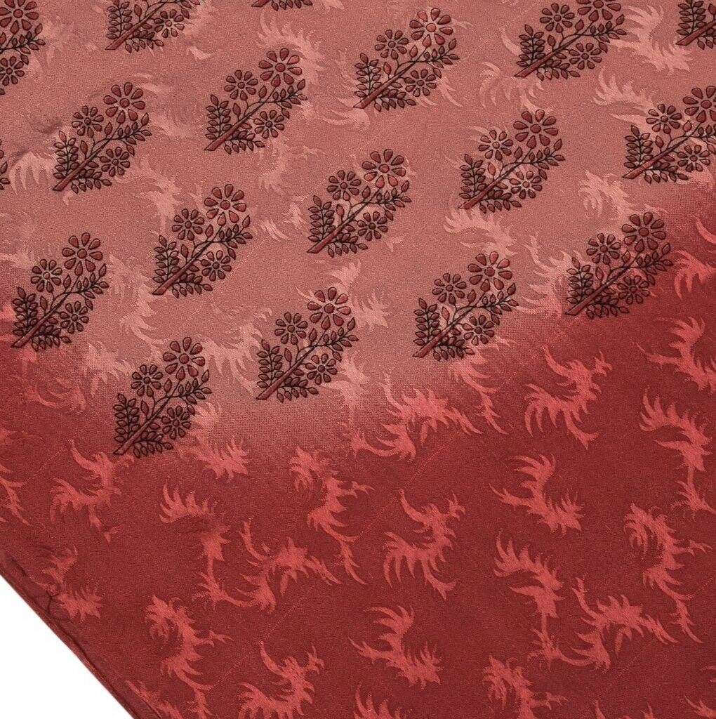 Blend Crepe Silk Vintage Sari Remnant Scrap Fabric for Sewing Craft Peach