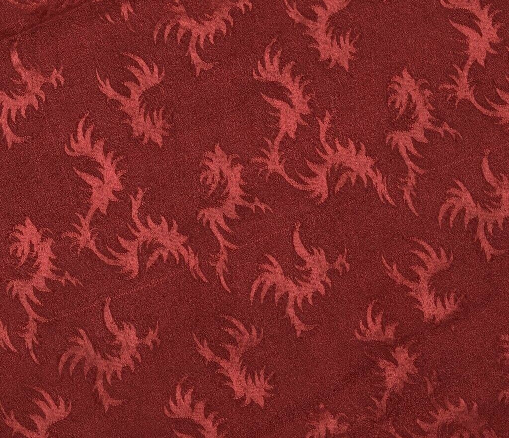 Blend Crepe Silk Vintage Sari Remnant Scrap Fabric for Sewing Craft Peach