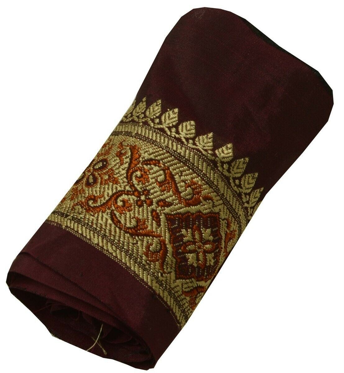Vintage Sari Border Indian Craft Trim Woven Pure Silk Purples Sewing Ribbon Lace