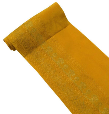 Vintage Sari Border Indian Craft Trim Woven Mustard Sewing Ribbon Lace