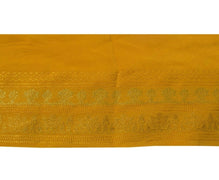 Vintage Sari Border Indian Craft Trim Woven Mustard Sewing Ribbon Lace