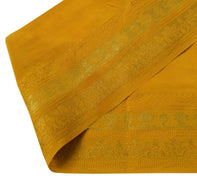Vintage Sari Border Indian Craft Trim Woven Mustard Sewing Ribbon Lace
