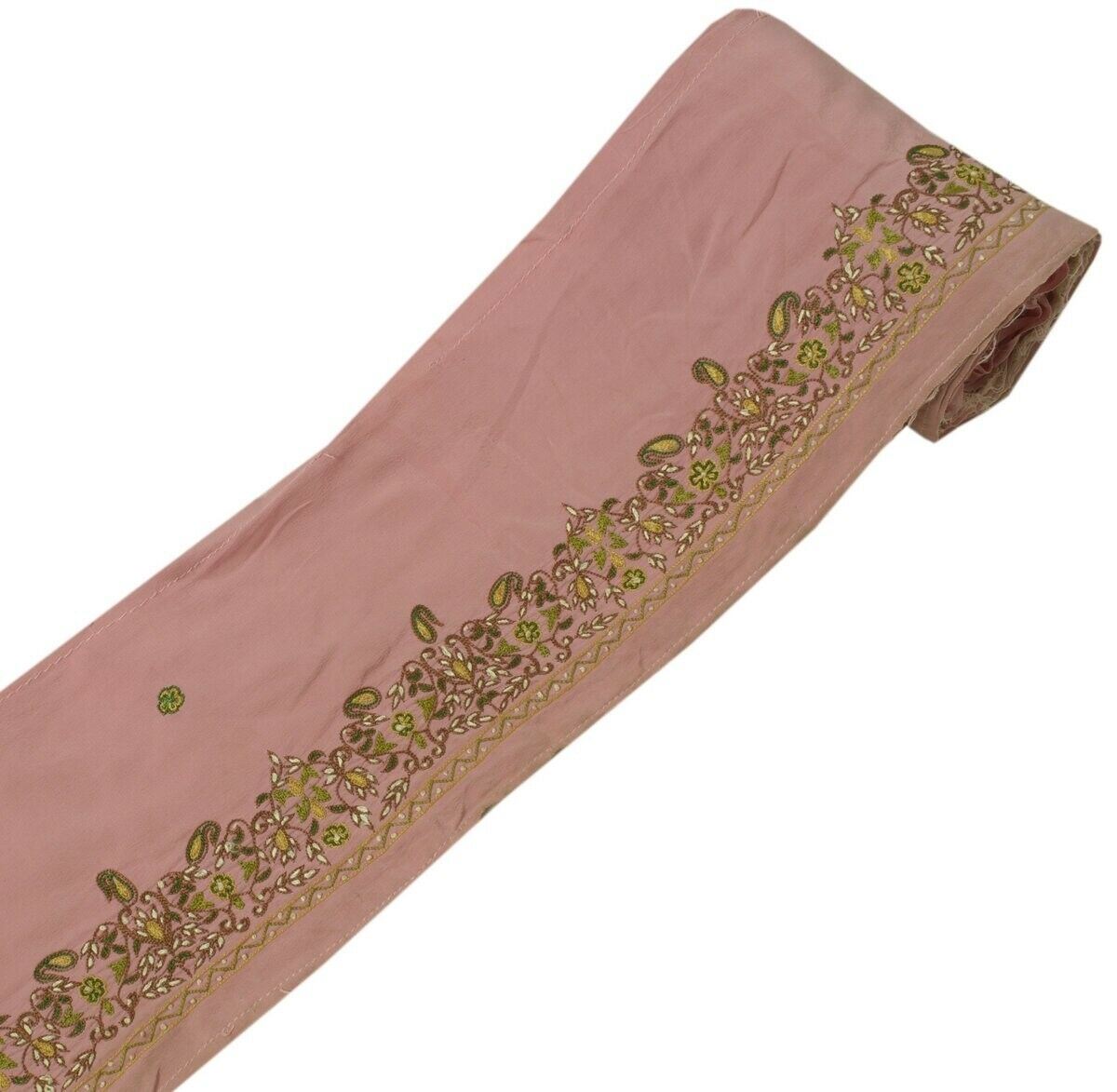 Vintage Sari Border Indian Craft Sewing Trim Hand Embroidered Edging Ribbon Lace