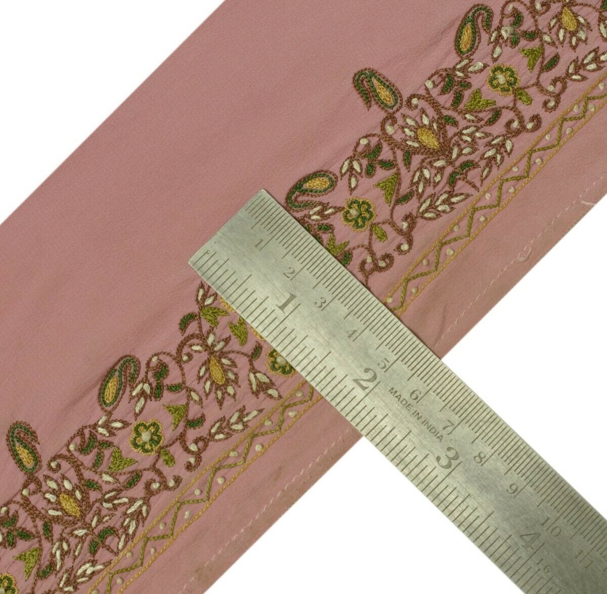 Vintage Sari Border Indian Craft Sewing Trim Hand Embroidered Edging Ribbon Lace