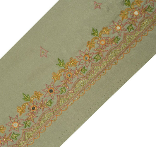 Vintage Sari Border Indian Craft Sewing Trim Embroidered Mirror Work Ribbon Lace