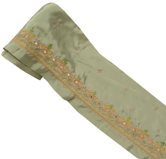 Vintage Sari Border Indian Craft Sewing Trim Embroidered Mirror Work Ribbon Lace