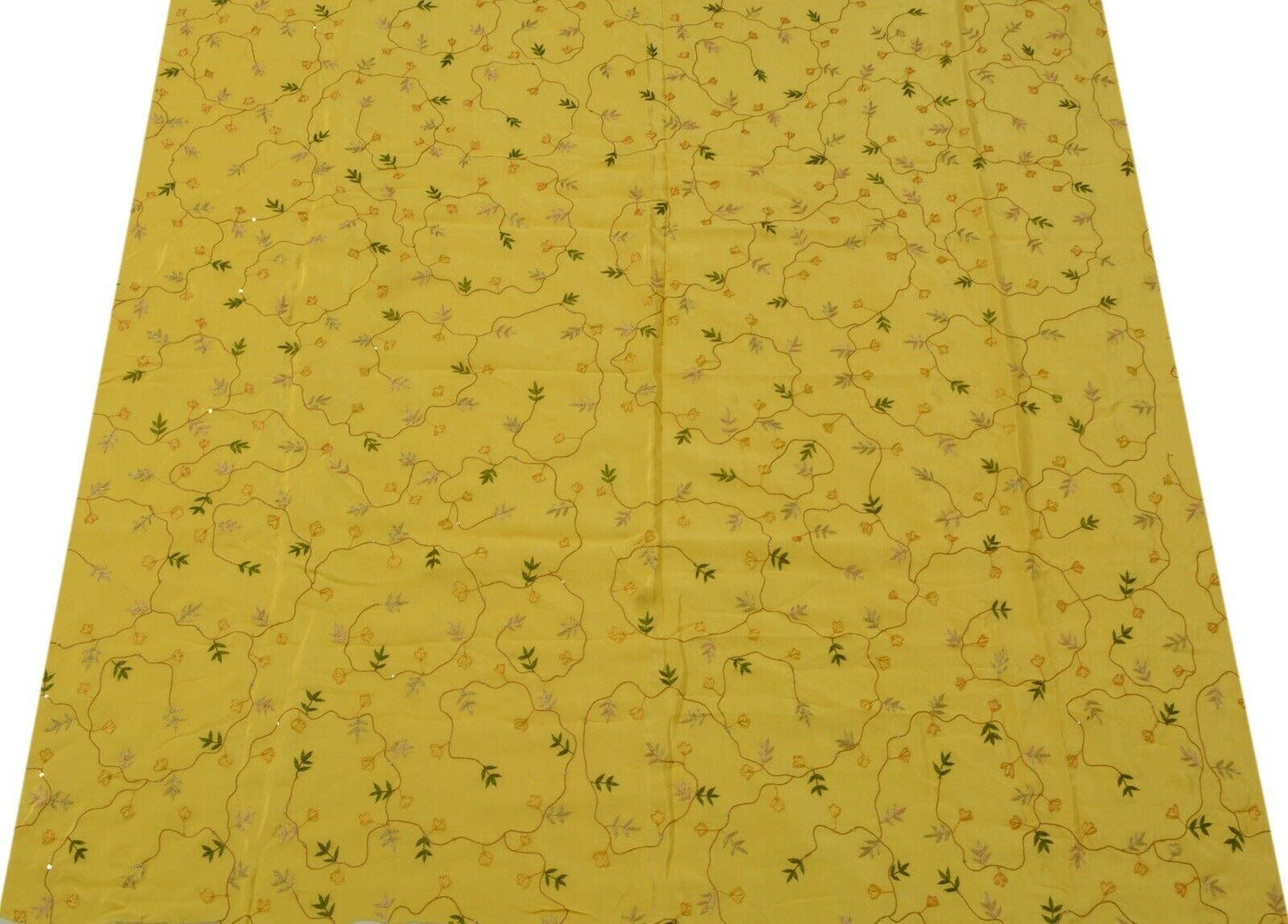 Vintage Saree Remnant Scrap Multi Purpose Craft Thread Embroidered Fabric