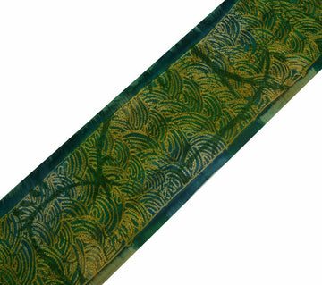 Vintage Saree Border Indian Craft Trim Antique Lace Embroidered Green Multi
