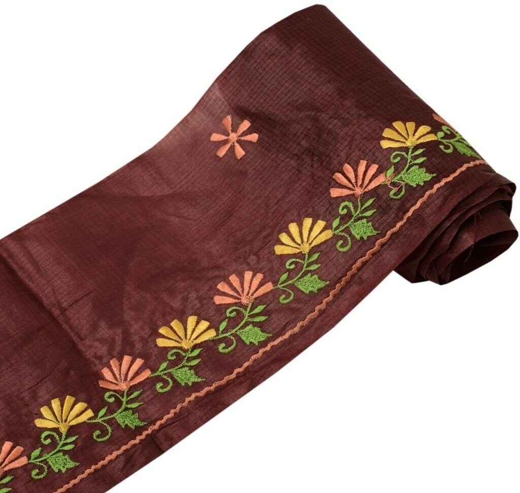 1.75" W Vintage Sari Border Indian Craft Sewing Trim Embroidered Ribbon Lace