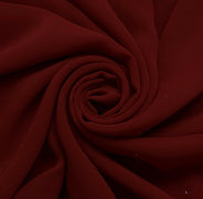Blend Georgette Vintage Sari Remnant Scrap Fabric for Sewing Craft Maroon