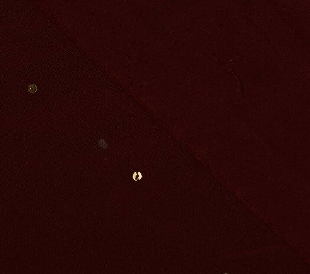 Blend Crepe Vintage Sari Remnant Scrap Sequins Fabric for Sewing Craft Maroon