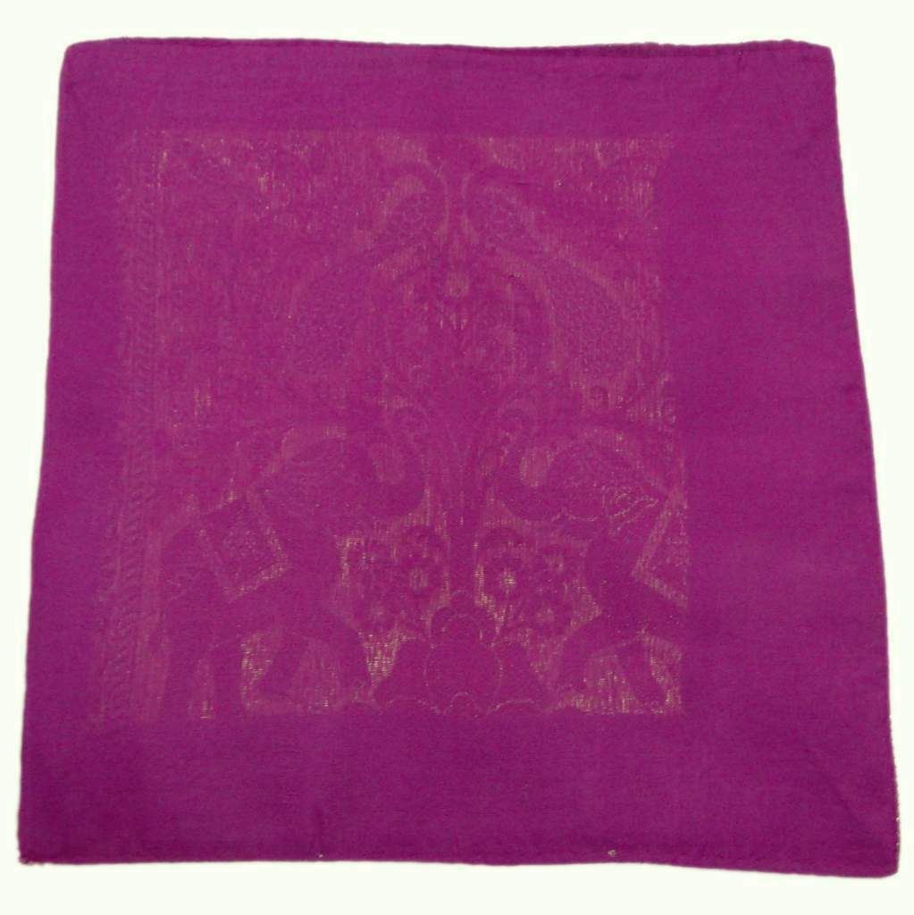 Art Silk Woven Zari Brocade Table Mat Multi Purpose Fabric Magenta