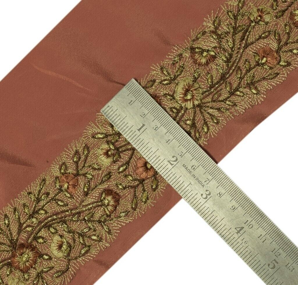 Vintage Sari Border Indian Craft Sewing Trim Embroidered Ribbon Lace