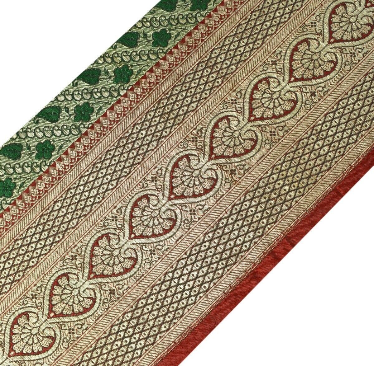Vintage Sari Border Indian Craft Sewing Trim Woven Banarasi Brocade Ribbon Lace