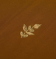 Indian Art Silk Brown Beaded Vintage Sari Remnant Scrap Fabric for Sewing Craft
