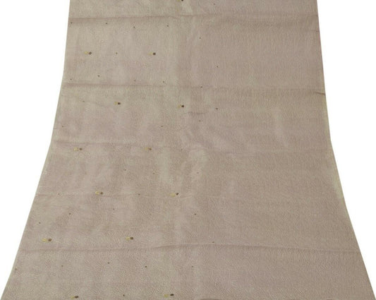 Vintage Sari Remnant Scrap Net Mesh Fabric for Sewing Craft Mauve Color
