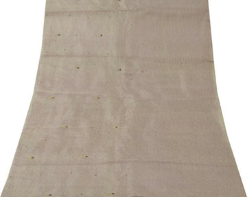 Vintage Sari Remnant Scrap Net Mesh Fabric for Sewing Craft Mauve Color