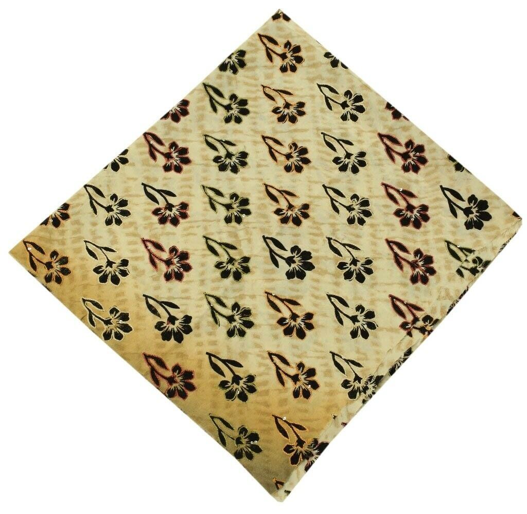 Vintage Saree Remnant Scrap Multi Purpose Printed Embroidered Craft Fabric