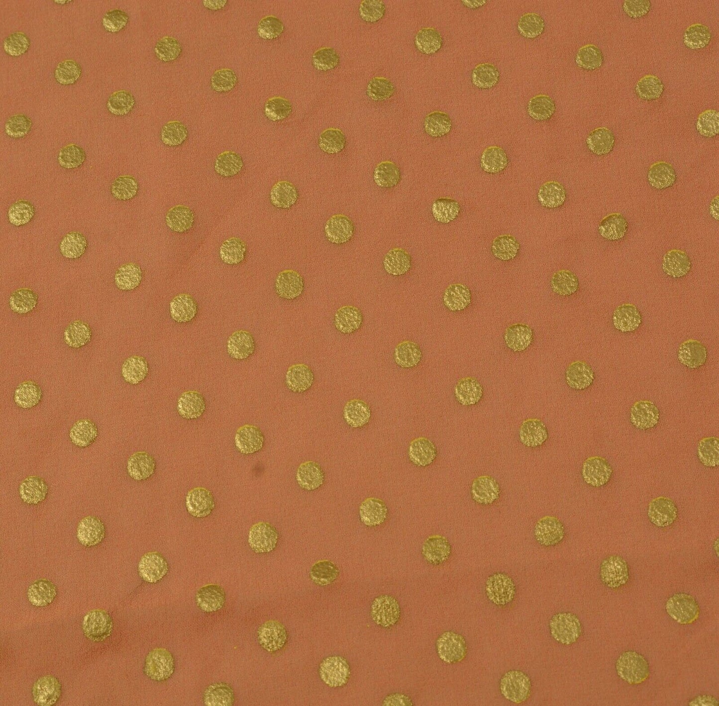 Vintage Saree Remnant Scrap Multi Purpose Craft Glitter Work Peach Fabric