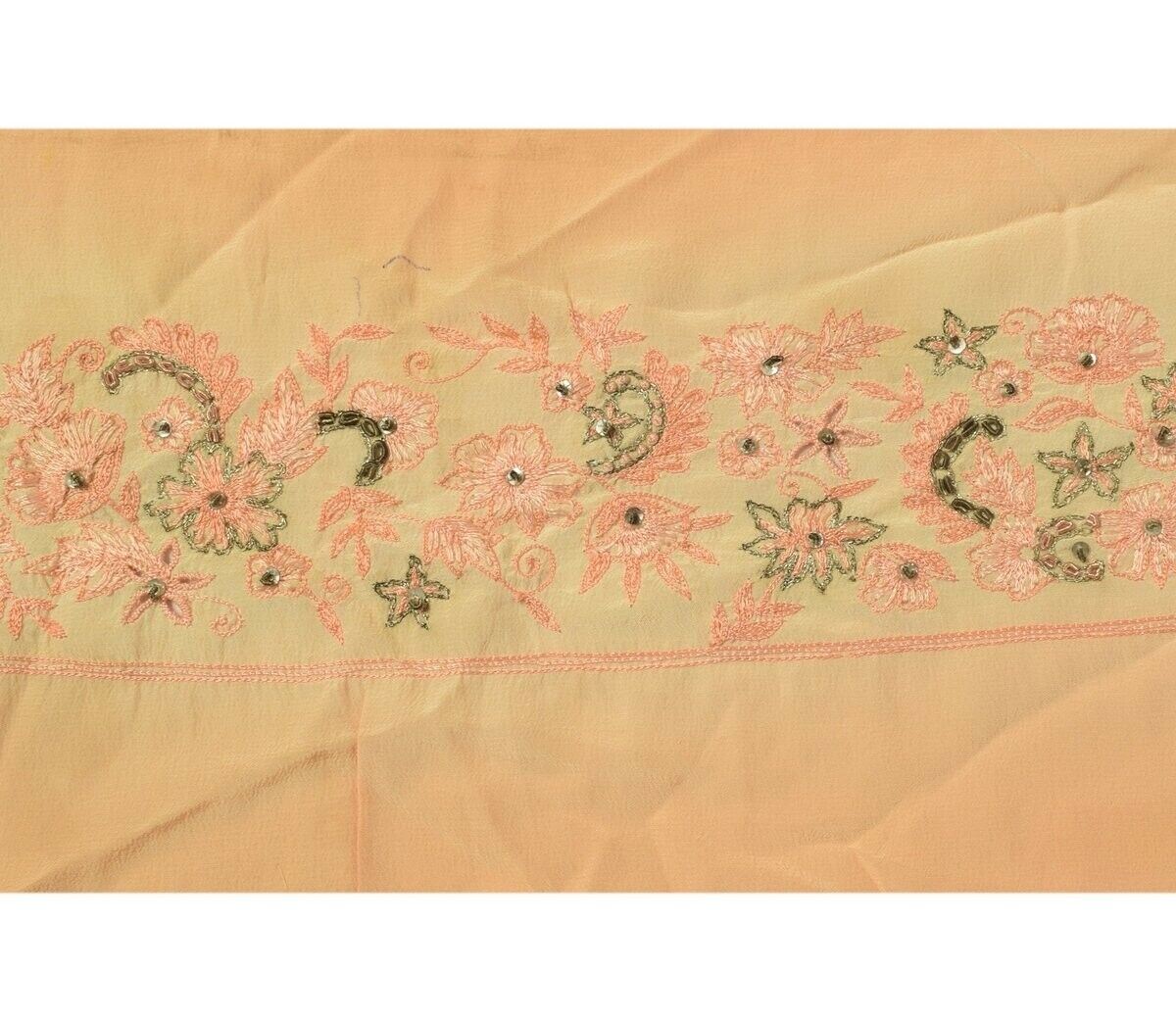 Vintage Sari Border Indian Craft Trim Hand Beaded Embroidered Ribbon Lace