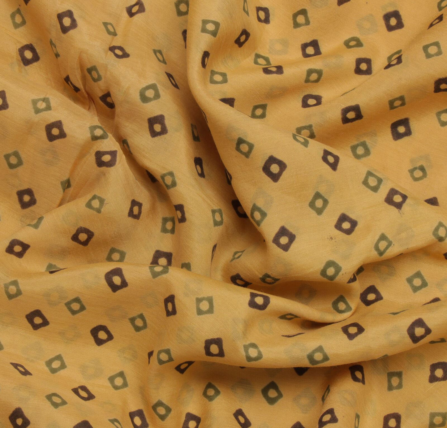 Sushila Vintage Cream Saree 100% Pure Cotton Bandhani Printed Soft Craft Fabric