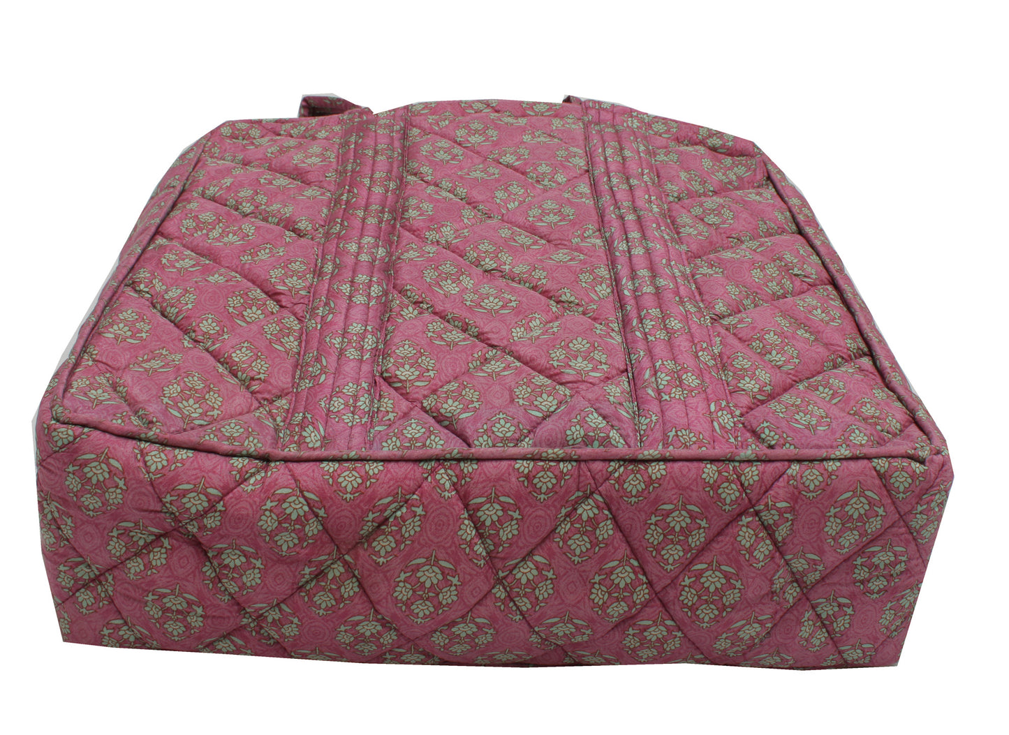 Sushila Vintage Mauve Tote Bag 100% Pure Silk Printed Handbag Shoulder Bag