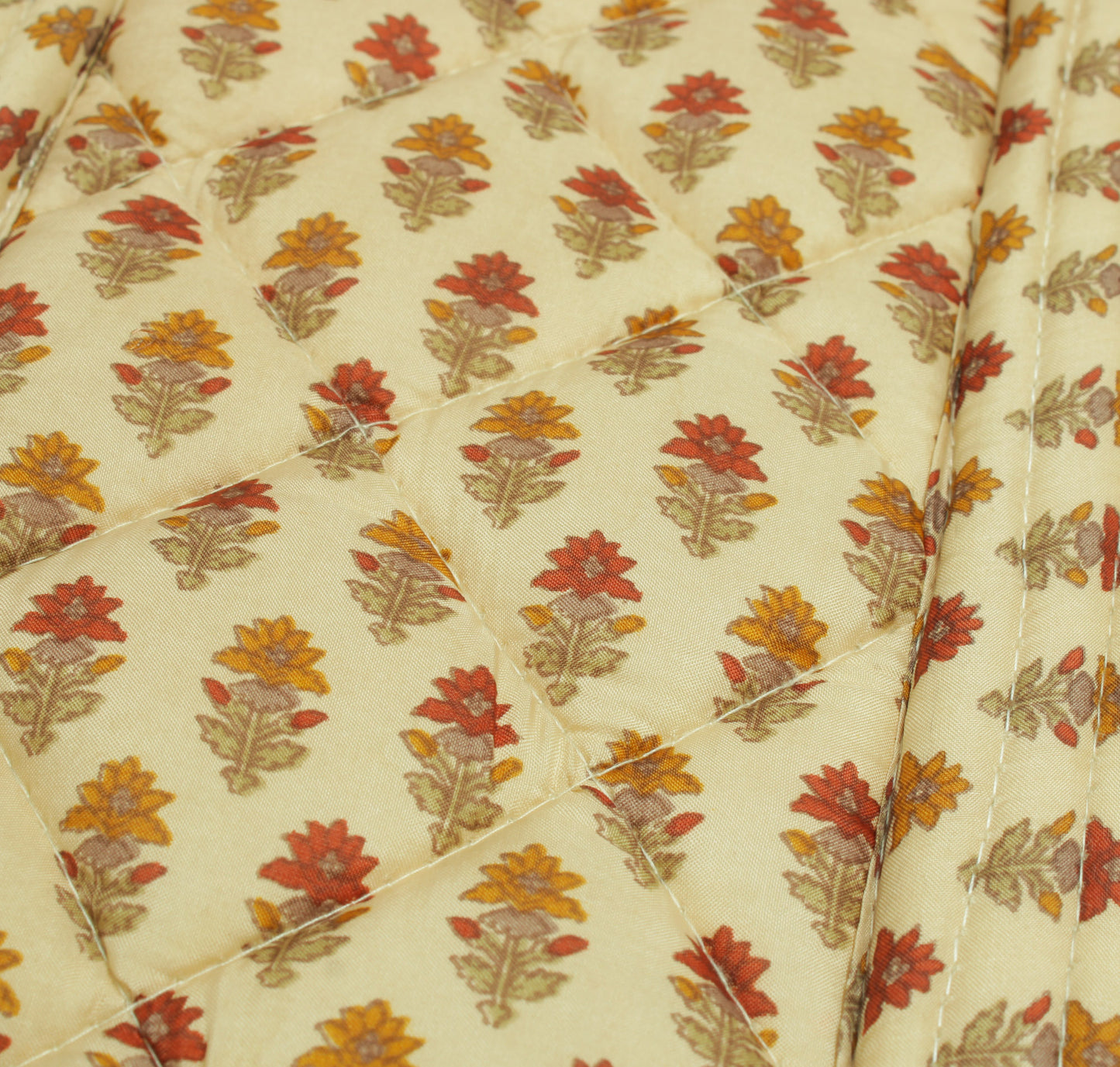 Sushila Vintage Cream Tote Bag 100% Pure Silk Printed Handbag Shoulder Bag