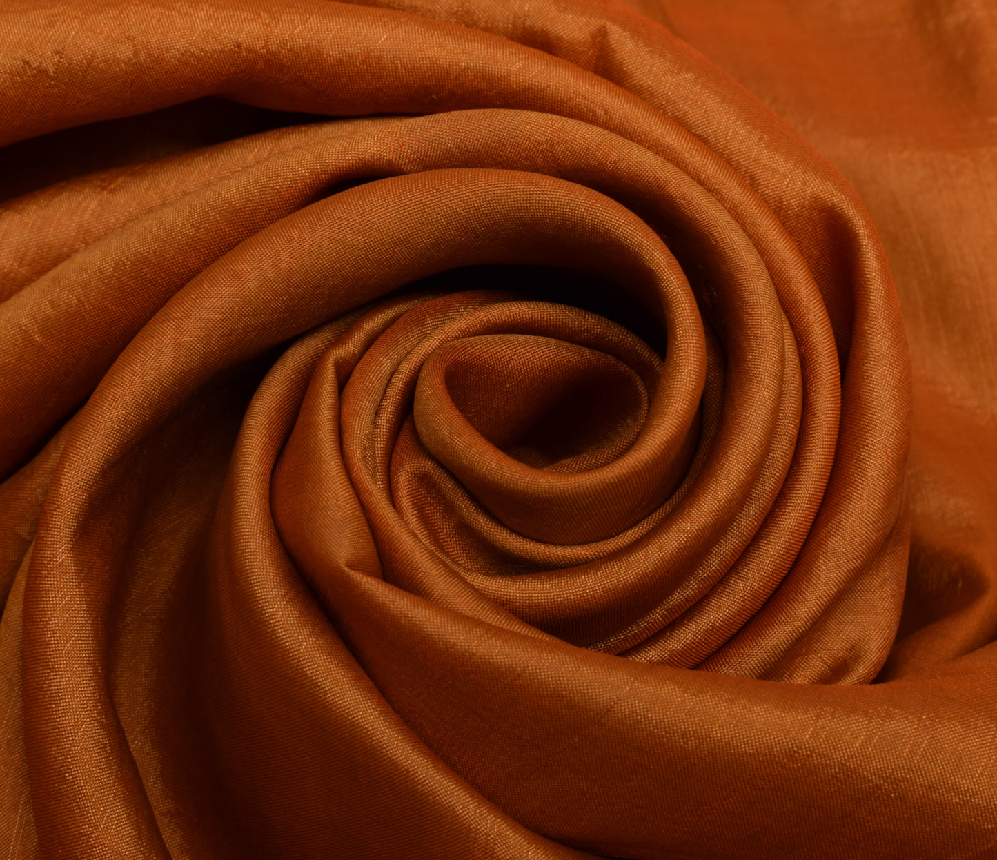 Sushila Vintage Indian Rust Scrap Saree Pure Silk Woven Floral Sari Craft Fabric