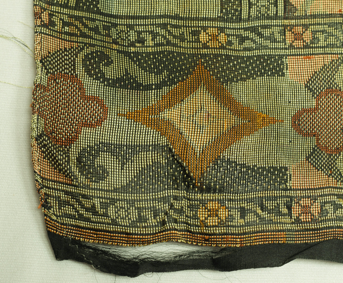 Sushila Vintage Black Scrap Saree 100%Pure Silk All Over Woven Sari Craft Fabric