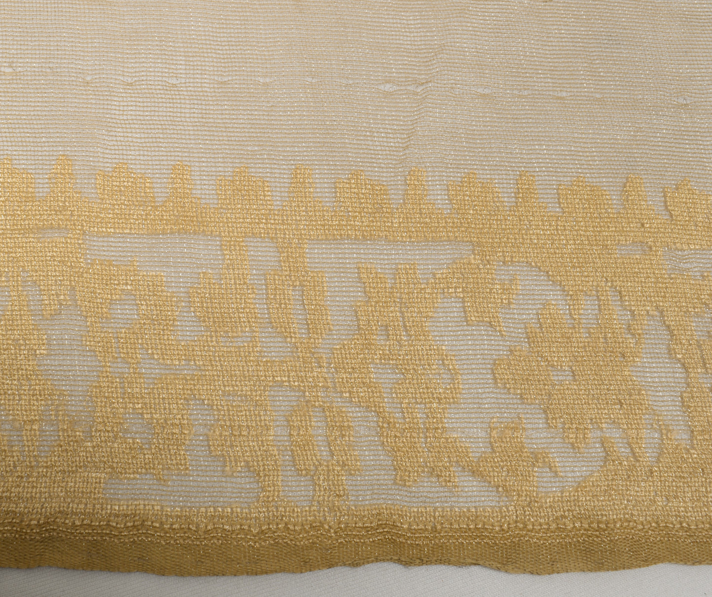 Sushila Vintage Indian Scrap Saree Net Mesh Woven Sari Craft Fabric