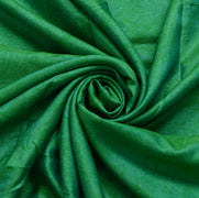 Sushila Vintage Green Scrap Saree 100% Pure Silk Printed Paisley Sari Fabric