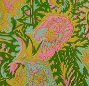 Sushila Vintage Green Scrap Saree 100% Pure Silk Printed Floral Sari Fabric