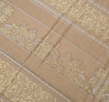 Sushila Vintage Green Scrap Saree 100% Pure Silk Printed Floral Sari Fabric