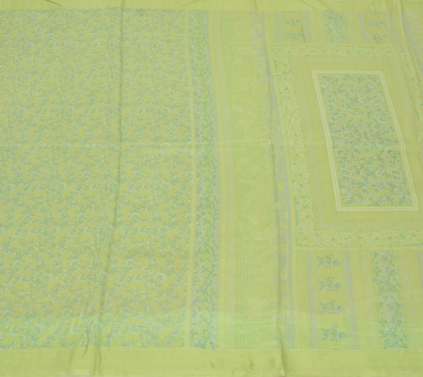 Sushila Vintage Indian Scrap Saree 100% Pure Silk Printed Floral Sari Fabric