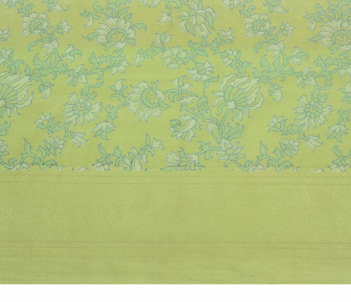 Sushila Vintage Indian Scrap Saree 100% Pure Silk Printed Floral Sari Fabric