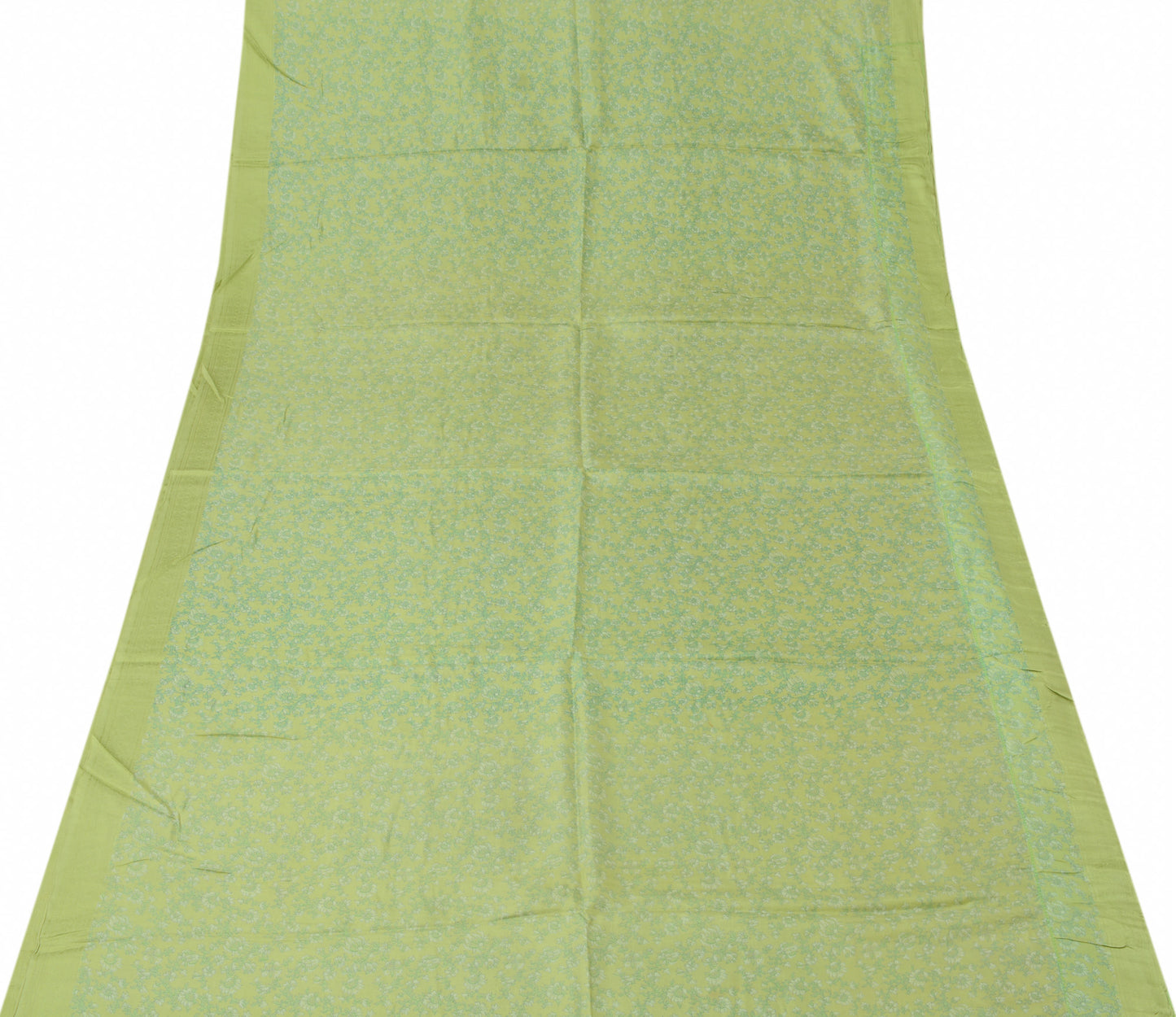 Sushila Vintage Indian Scrap Saree 100% Pure Silk Printed Floral Sari Fabric