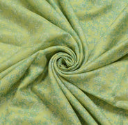 Sushila Vintage Indian Scrap Saree 100% Pure Silk Printed Floral Sari Fabric