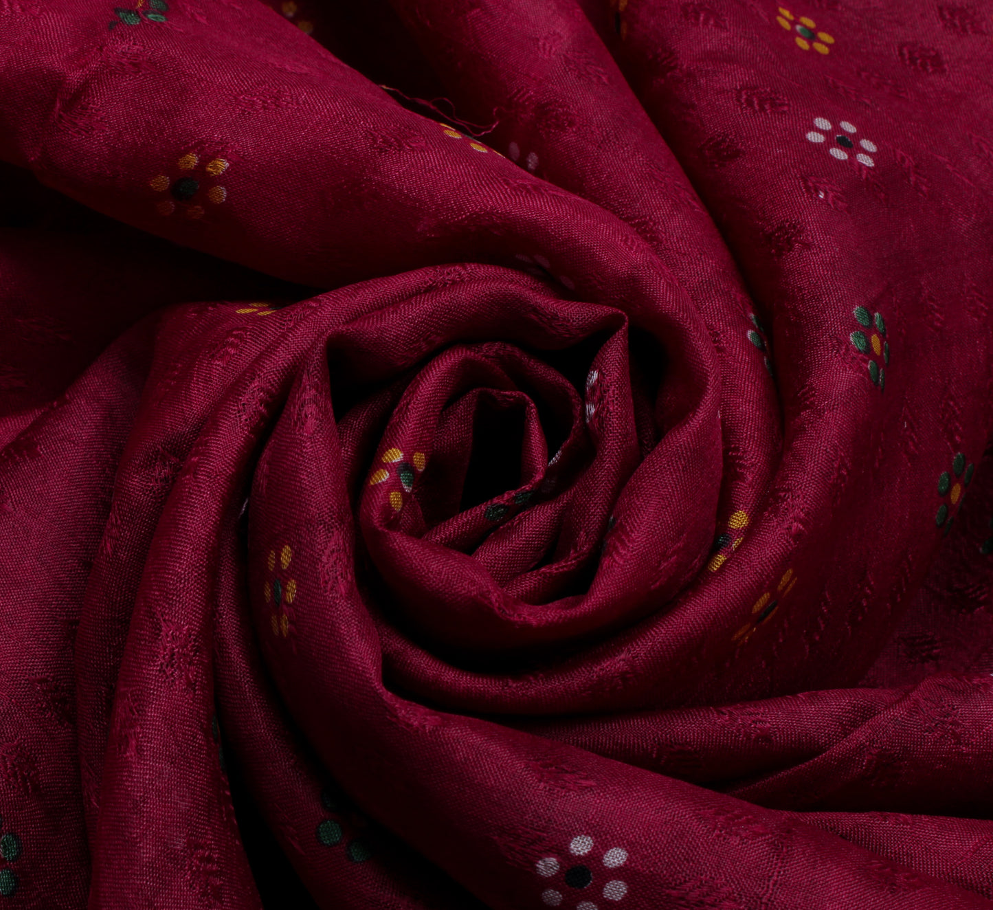 Sushila Vintage Indian Scrap Saree 100% Pure Silk Printed Floral Sari Fabric