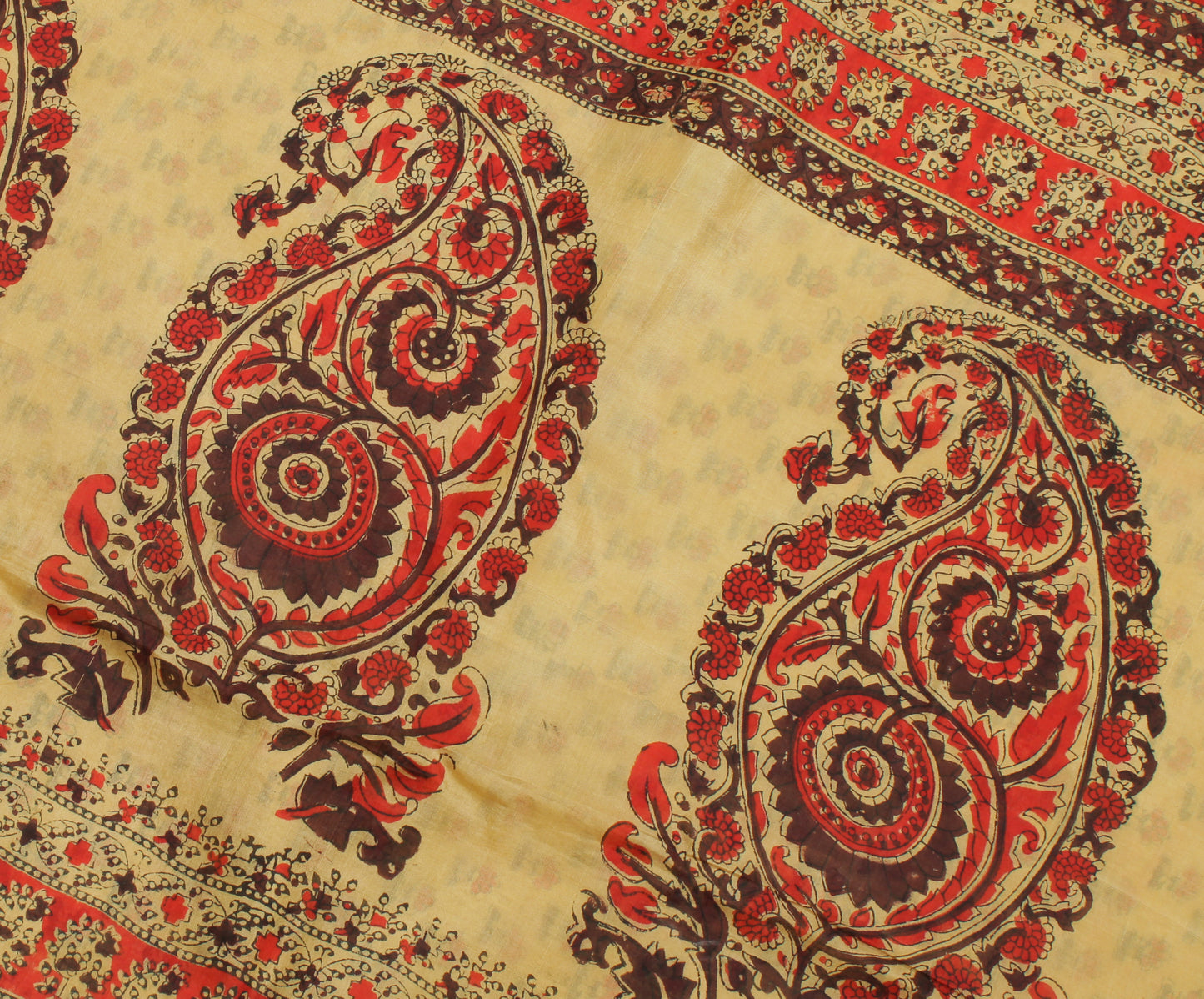 Sushila Vintage Light Brown Scrap Saree Pure Silk Printed Floral Sari Fabric