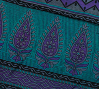 Sushila Vintage Gray Scrap Indian Saree 100% Pure Silk Printed Sari Craft Fabric