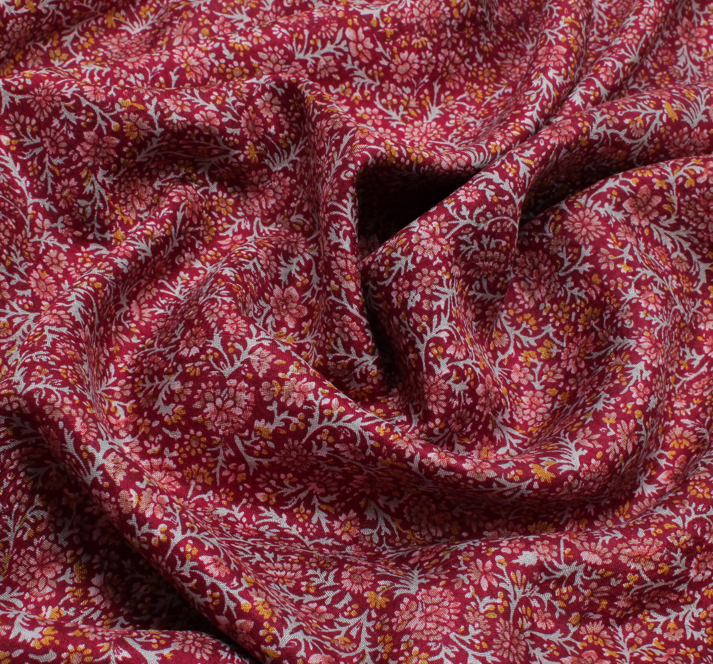 Sushila Vintage Indian Scrap Saree 100% Pure Silk Printed Floral Sari Fabric