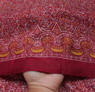 Sushila Vintage Indian Scrap Saree 100% Pure Silk Printed Floral Sari Fabric