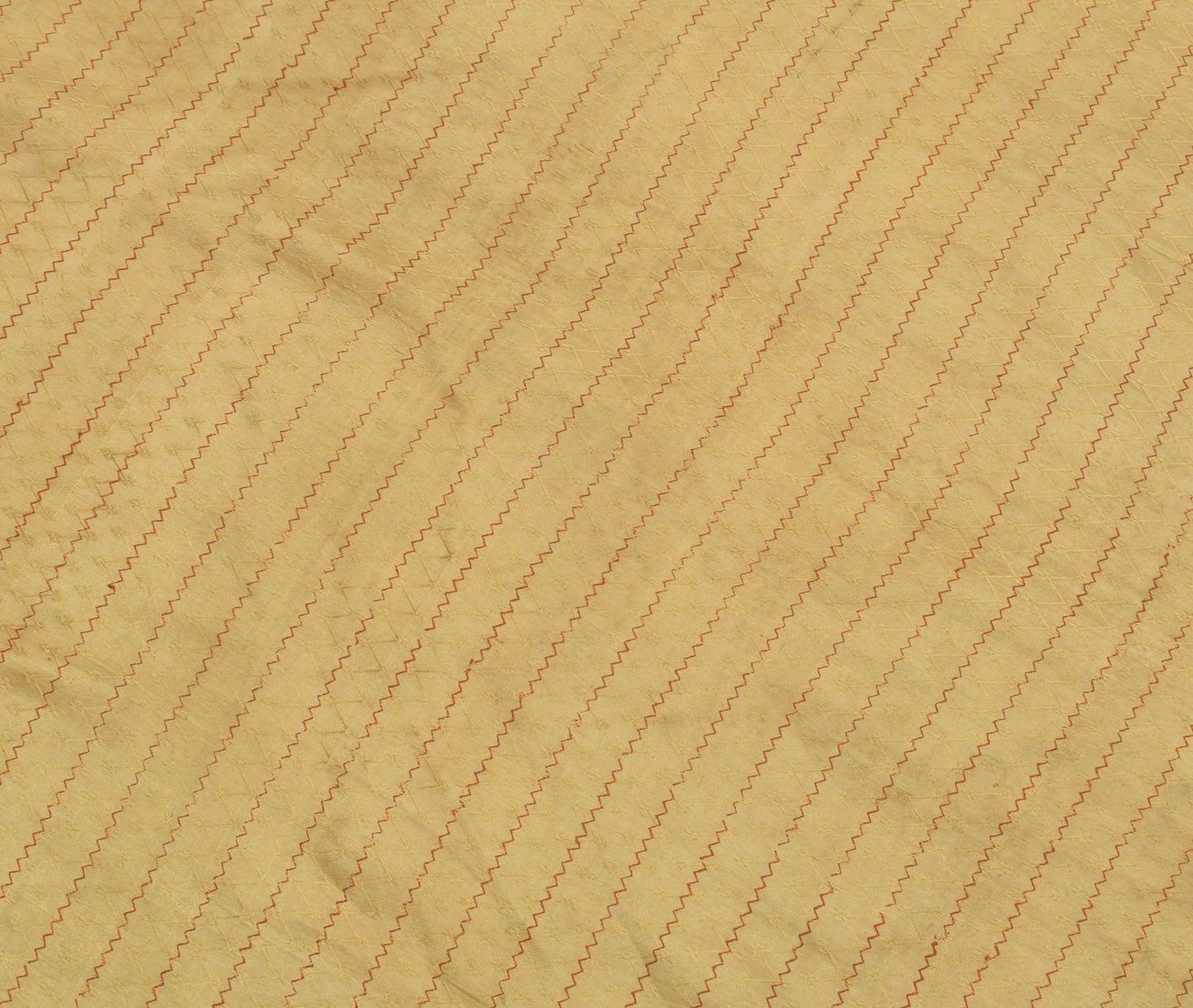 Sushila Vintage Light Brown  Scrap Saree Pure Silk Printed Sari 5 Yard Fabric