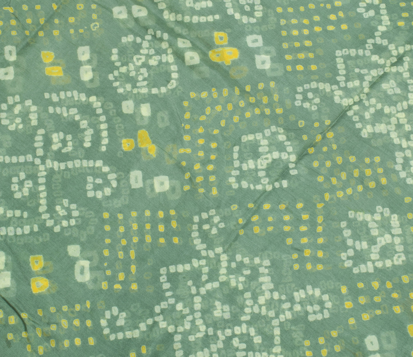 Sushila Vintage Indian Scrap Saree 100% Pure Silk Bandhani Printed Sari Fabric